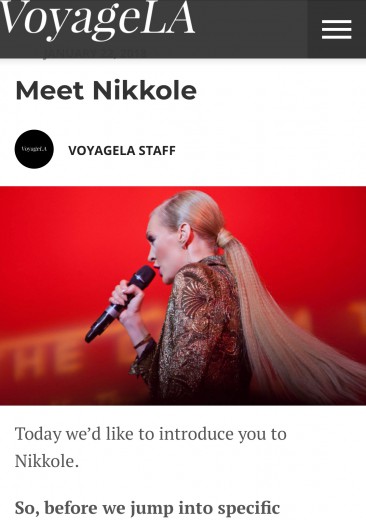 Check out Nikkole's interview in VoyageLA Magazine!